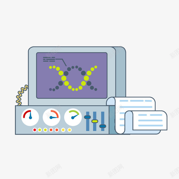 卡通版彩色实验器材png免抠素材_新图网 https://ixintu.com 卡通手绘 实验器材 实验工具 数据 纸张 装饰图