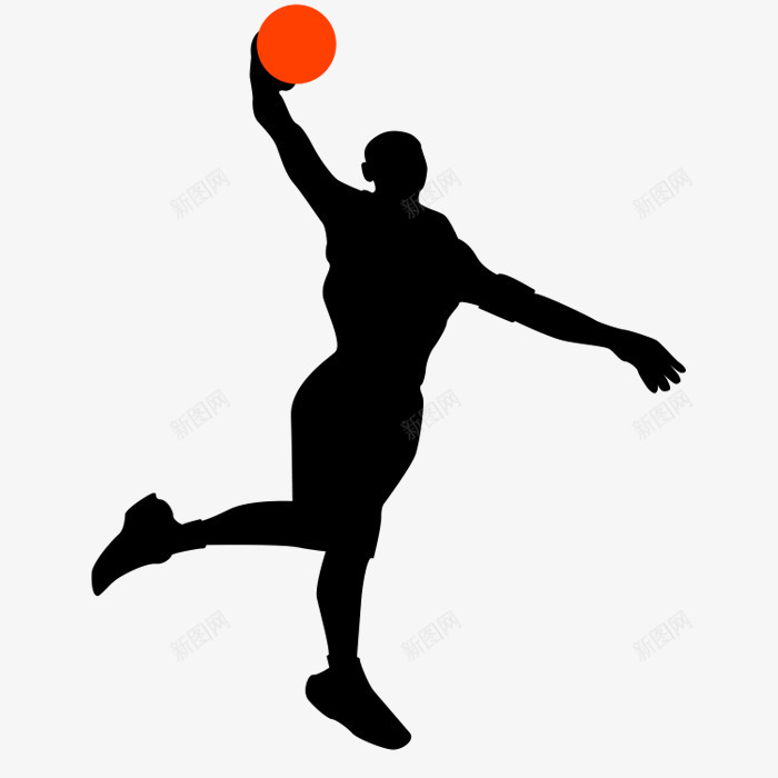 篮球运动人物剪影图标png_新图网 https://ixintu.com 人物 人物运动剪影 剪影 图标 插画 篮球运动人物剪影 装饰图案 运动