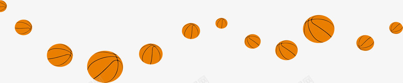 篮球漂浮曲线分割线png免抠素材_新图网 https://ixintu.com 分割线 曲线 漂浮 篮球