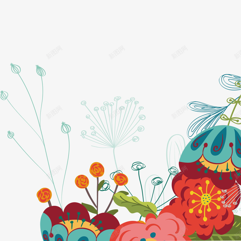 母亲节缤纷花朵装饰矢量图ai免抠素材_新图网 https://ixintu.com 母亲节 盛开 缤纷 美丽的花朵 艳丽 花朵装饰 鲜花 矢量图