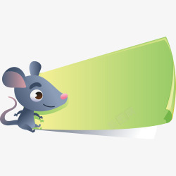 老鼠创意动物贴纸素材