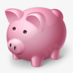 银行小猪电子商务与商业图标图标