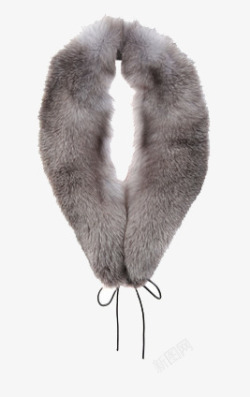 冬衣一条灰色的动物毛领高清图片