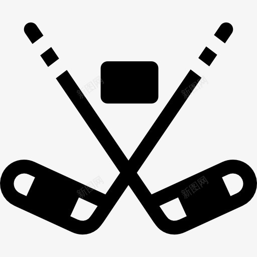 冰上曲棍球图标png_新图网 https://ixintu.com 体育 冬季运动 冰球 团队运动 棍棒