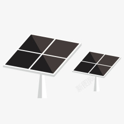 黑色太阳能电池板素材