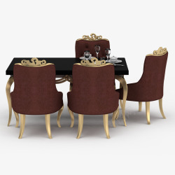 花纹椅子创意桌子北欧餐桌素材