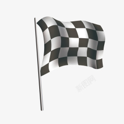 赛车3格子旗帜矢量图高清图片