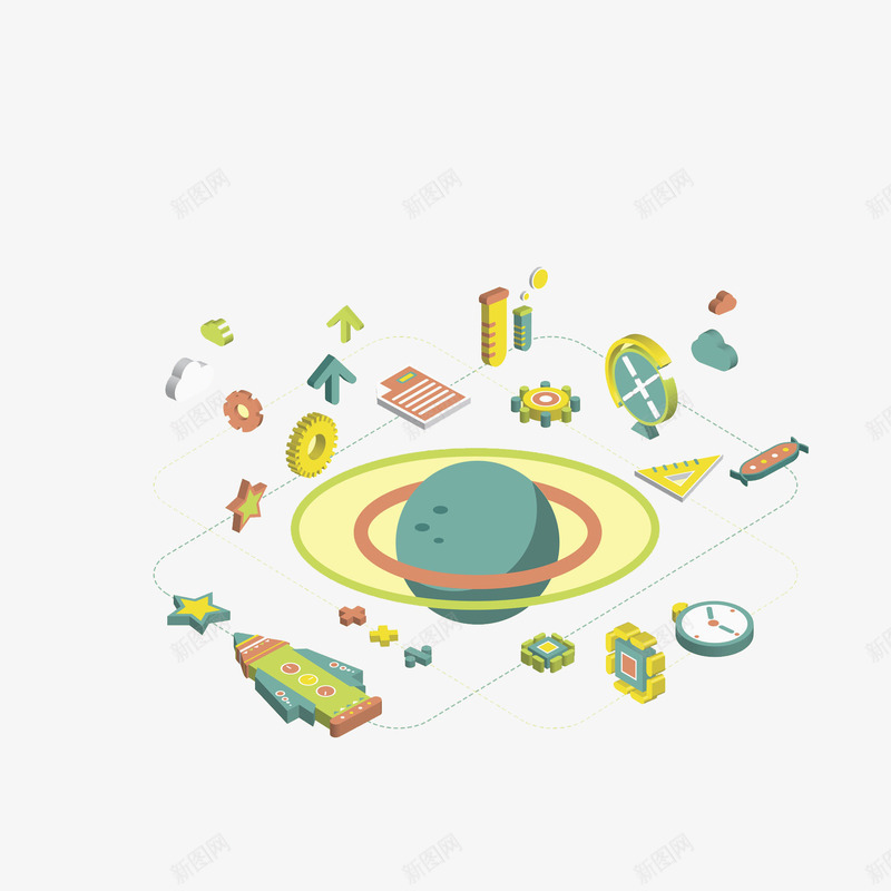 水彩创意星球轨迹图png免抠素材_新图网 https://ixintu.com 低碳 创意 卡通手绘 星球轨迹 水彩 环保 绿色 轨道