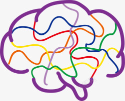 脑补彩色的科技智慧大脑矢量图高清图片