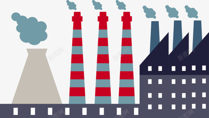 工厂废气排放图标图标