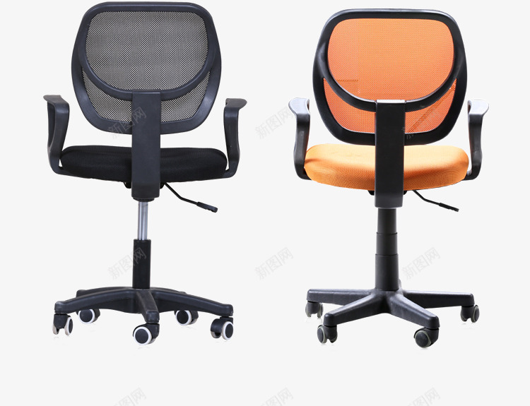 商务椅子png免抠素材_新图网 https://ixintu.com 可调节高度 椅子背面 转椅 轮子 颜色