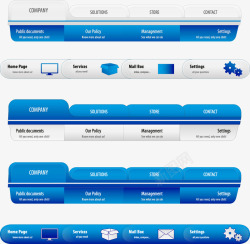 网页导航栏矢量图素材