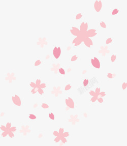 粉色漂浮美丽花朵素材
