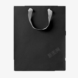 黑色简约装饰纸袋装饰图素材