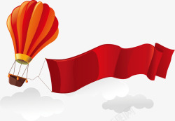 鸡年节日窗花热气球横幅高清图片