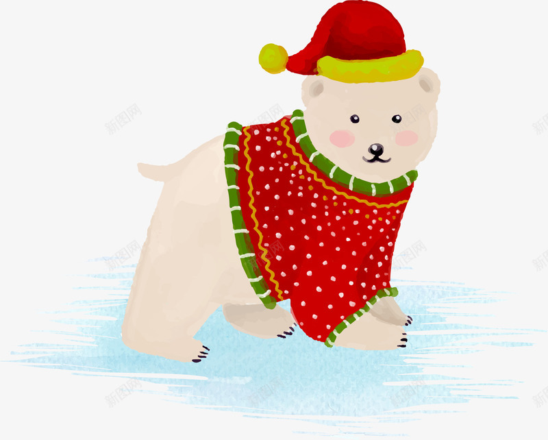 戴帽子的小熊png免抠素材_新图网 https://ixintu.com 可爱 圣诞 圣诞元素 圣诞素材 圣诞节 小熊 帽子 矢量圣诞