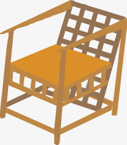 厚实木材制作古代椅子矢量图高清图片