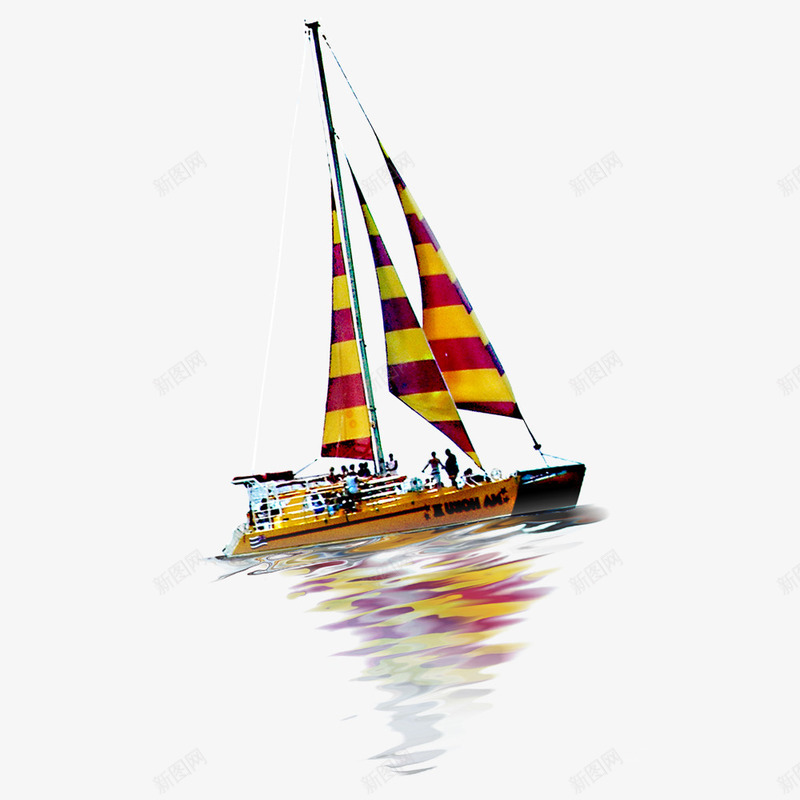 带倒影的帆船航海png免抠素材_新图网 https://ixintu.com 带倒影的帆船 航海