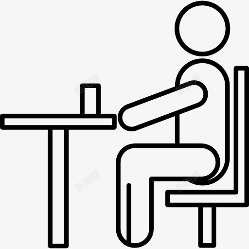 吃人的图标png_新图网 https://ixintu.com 人 吃 桌子 椅子 粘人 餐厅