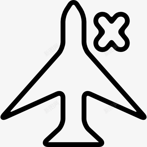 手机模式的标志飞机与跨图标png_新图网 https://ixintu.com 交叉 手机 标志 模式 界面 移动电话 符号 轮廓 飞机
