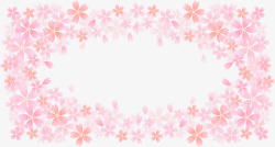 粉色美丽花朵边框素材