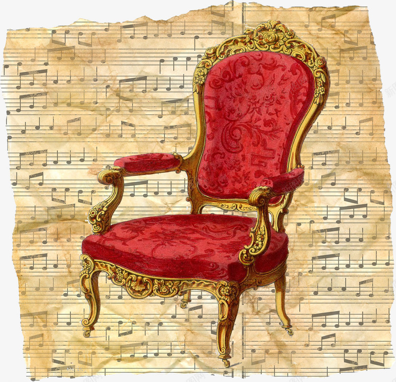 乐谱上的欧式椅子png免抠素材_新图网 https://ixintu.com 乐谱 椅子 欧式 精美