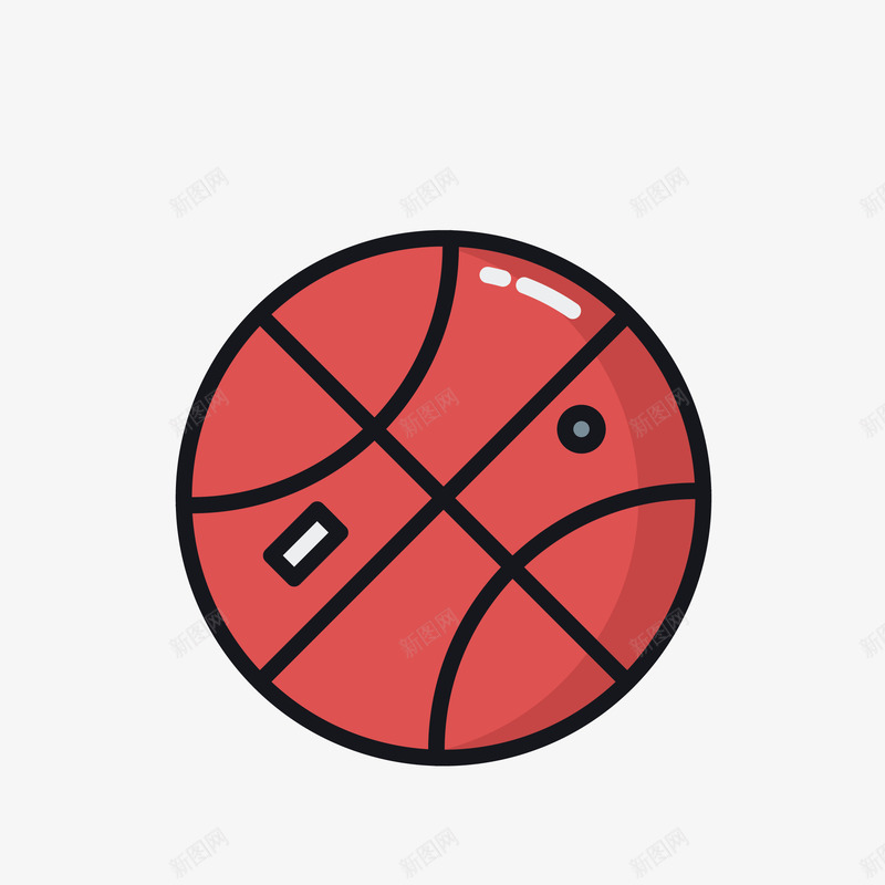 卡通运动篮球标图矢量图图标eps_新图网 https://ixintu.com 免抠图PNG 卡通 图标 篮球 运动 矢量图