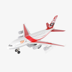 红色飞机模型海报素材