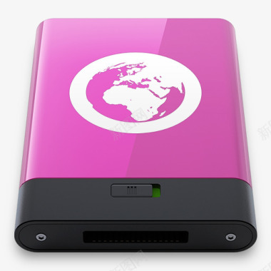粉红色的服务器W图标图标