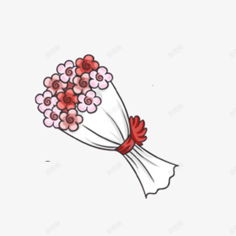 卡通手绘美丽的花束png免抠素材_新图网 https://ixintu.com 一束鲜花 动漫动画 卡通 手绘 美丽的花束 花朵