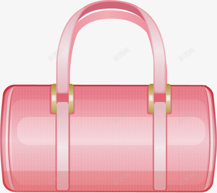 粉色女士手提包png免抠素材_新图网 https://ixintu.com 卡通 女包 手提包 手绘 粉色 粉色手提包