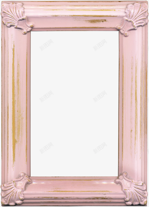 木质雕刻花纹粉色相框png免抠素材_新图网 https://ixintu.com 木质 相框 粉色 花纹雕刻