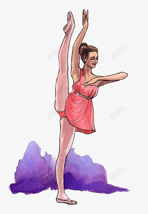 芭蕾舞蹈png免抠素材_新图网 https://ixintu.com 优雅 卡通 女生 手绘 插画 舞蹈 芭蕾 跳舞