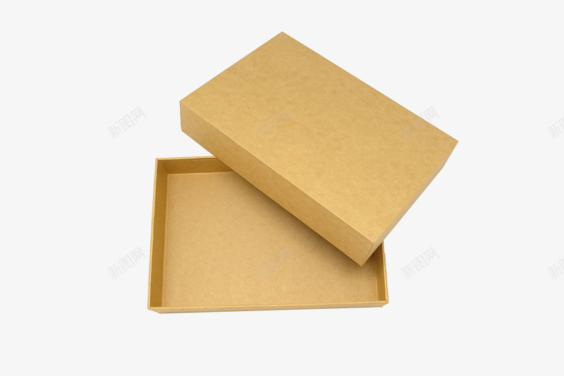 打开盖子的牛皮纸盒png免抠素材_新图网 https://ixintu.com 带盖儿 棕黄色 牛皮纸盒 纸盒