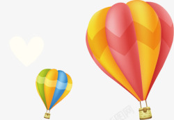 漂浮降落伞降落伞卡通颜色漂浮效果高清图片