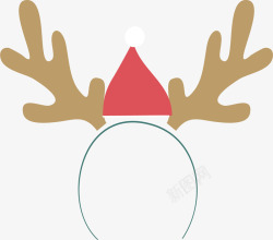 圣诞节头箍圣诞节鹿角的头箍矢量图高清图片
