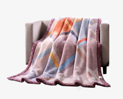 午睡毯盖毯秋冬秋冬双层加厚拉舍尔毛毯高清图片