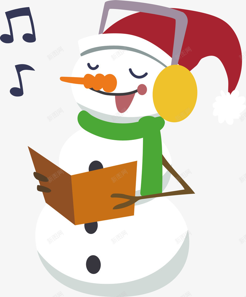 唱歌的雪人矢量图ai免抠素材_新图网 https://ixintu.com 唱歌 唱歌的雪人 圣诞节 圣诞雪人 矢量png 雪人 矢量图