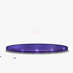 立体圆盘紫色圆盘双12促销高清图片