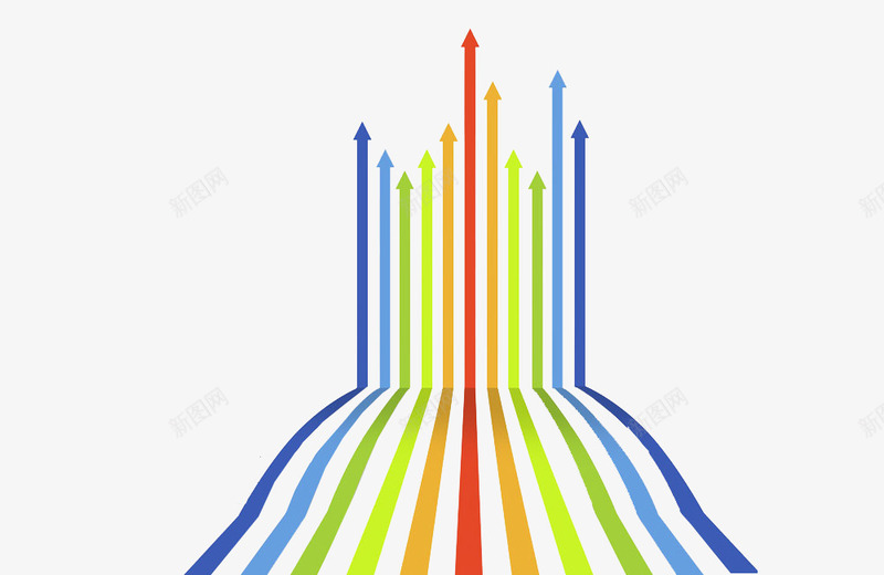 上升符号箭头psd免抠素材_新图网 https://ixintu.com 上升 多彩箭头 符号 箭头