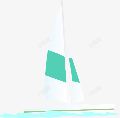 创意合成手绘扁平风格帆船png免抠素材_新图网 https://ixintu.com 创意 合成 帆船 扁平 风格