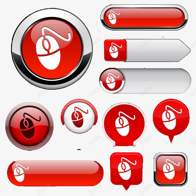 红色鼠标按钮png免抠素材_新图网 https://ixintu.com 小手 点击 点击动作 电脑 红色鼠标按钮 线条鼠标 键盘 高清免扣素材 鼠标动作 鼠标小手 鼠标点击