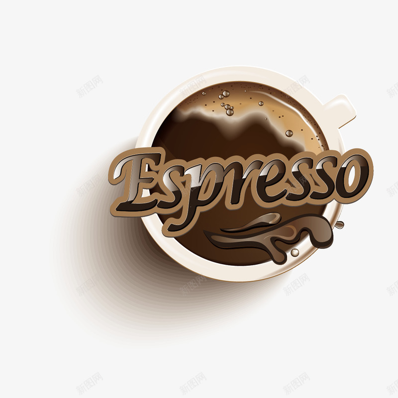 黑咖啡饮品png免抠素材_新图网 https://ixintu.com 咖啡拉花 手绘咖啡 速溶咖啡 饮料