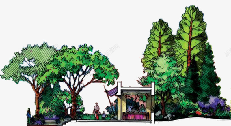 创意元素彩绘风格合成大树png免抠素材_新图网 https://ixintu.com 元素 创意 合成 大树 彩绘 风格