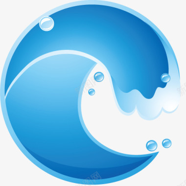 蓝色水LOGO图标图标