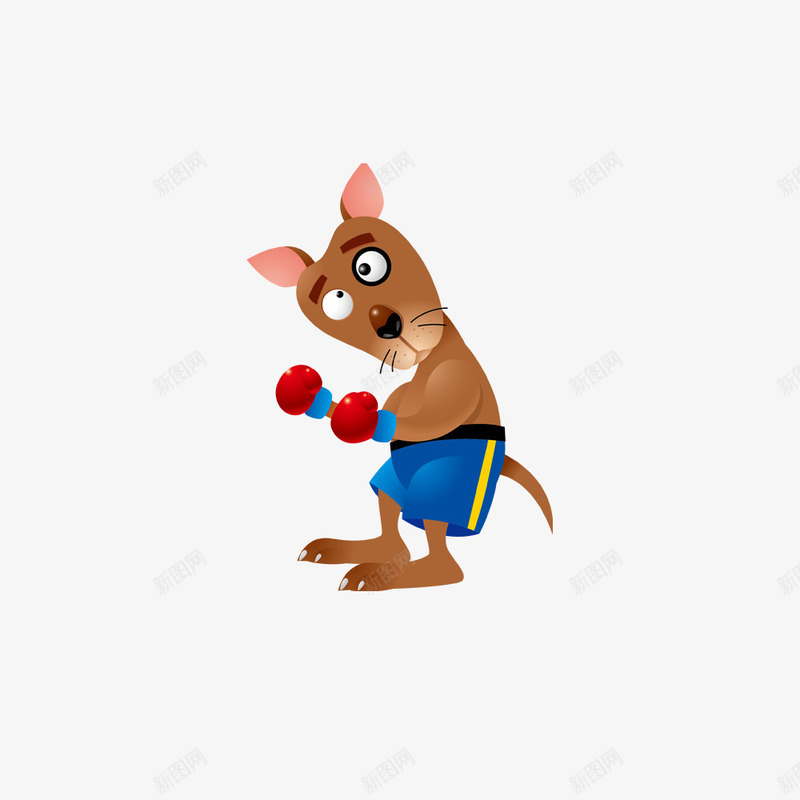 卡通小老鼠拳击手png免抠素材_新图网 https://ixintu.com 动物 卡通 可爱 小老鼠 拳击手 森林 比赛 运动