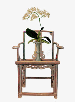 摄影复古椅子花卉素材