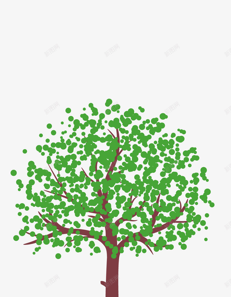 卡通手绘美丽的大树png免抠素材_新图网 https://ixintu.com 创意 动漫动画 卡通图案 植物 绿色的树木 美丽的大树