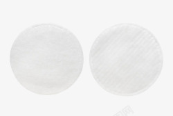 两个白色圆形棉球实物素材