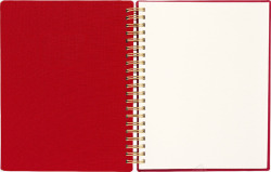 红色外皮铁环笔记本素材